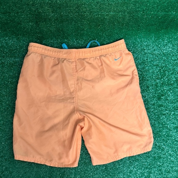 Nike peach color Swim Shorts with Blue Accents - Picture 3 of 4